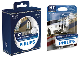 упаковки Philips Racing Vision +150%